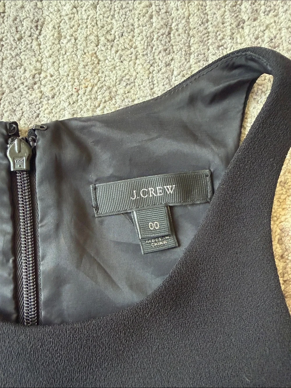 J Crew Classic Black Sleeveless Sheath Dress